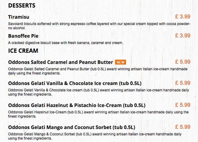 Firezza Pizza - Islington menu