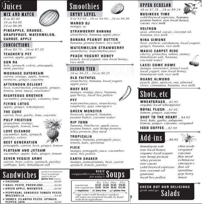 The Soup Peddler a Austin Foto del Menu con Prezzi Urbanspoon/Zomato