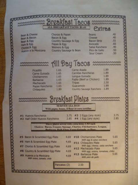 Menu 286 Menu at Plaza Mexican Restaurant, San Antonio