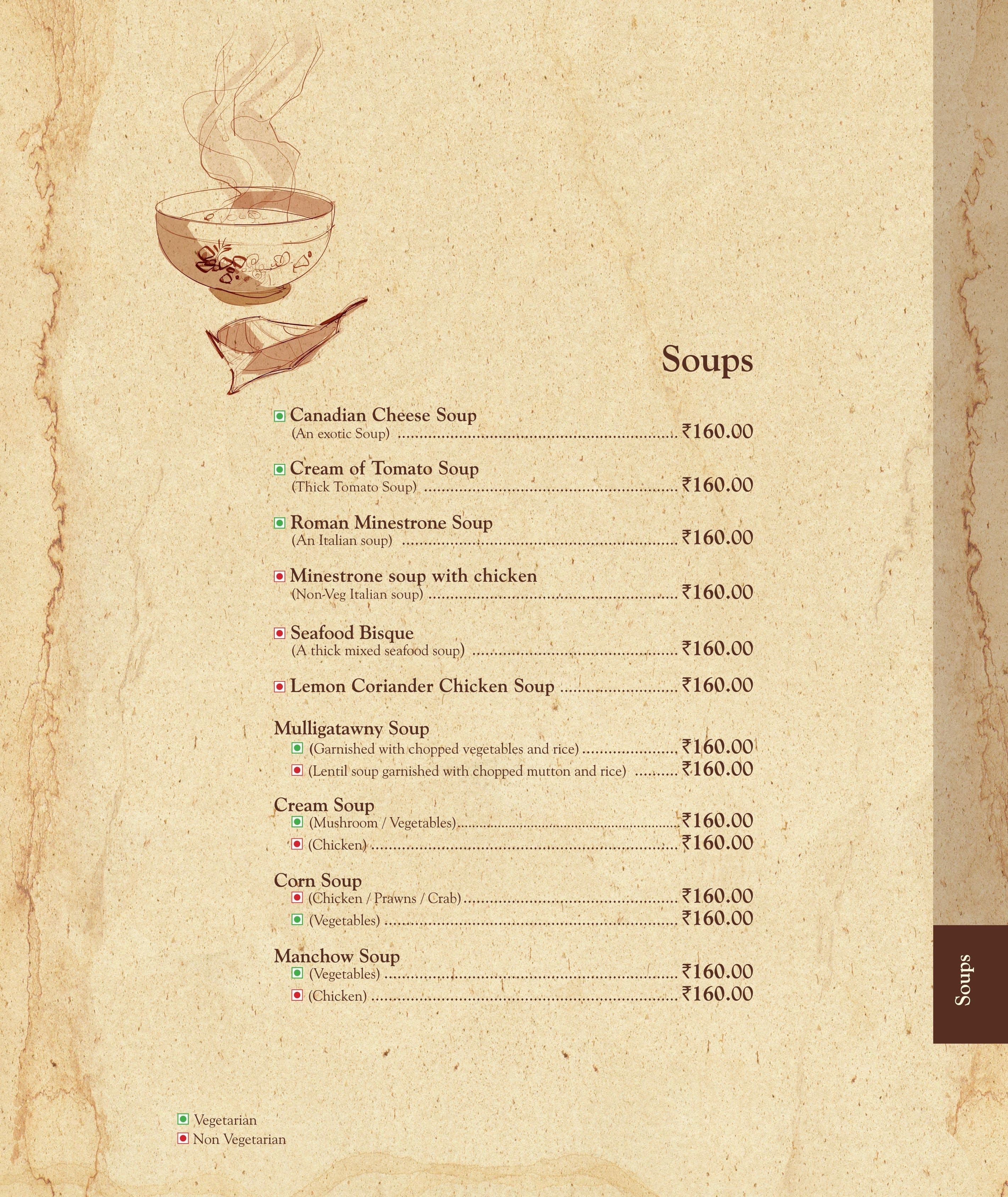 Grand Hotel Restaurant Menu Menu For Grand Hotel Restaurant MG Road 