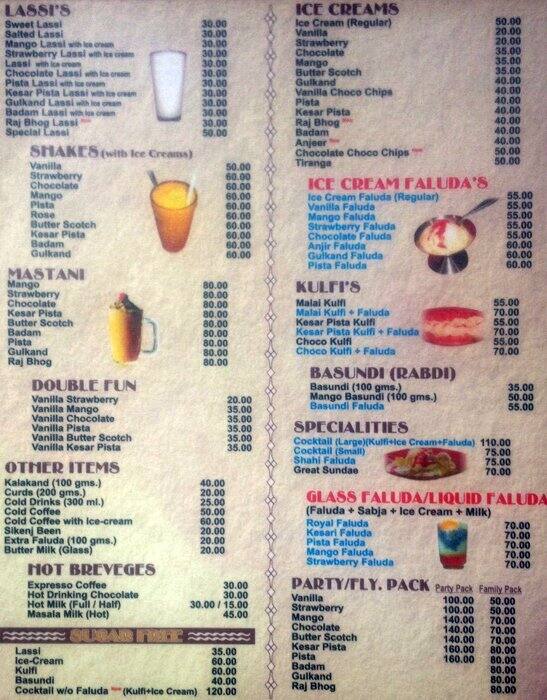 Great Poona Cold Drink House Menu Zomato