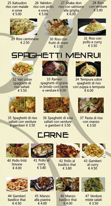 Menu de Sushi Jo