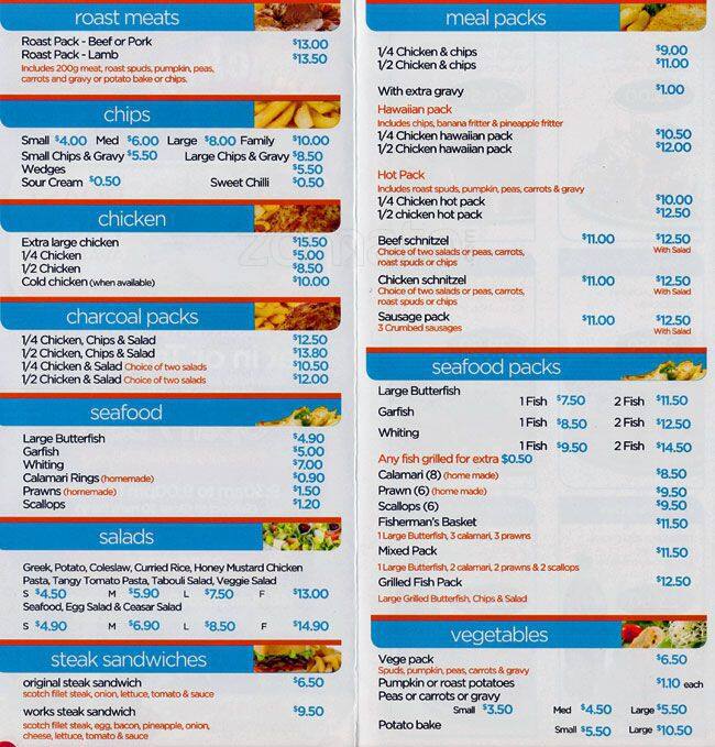 Chicken Hutt Menu Menu For Chicken Hutt Morphett Vale Adelaide