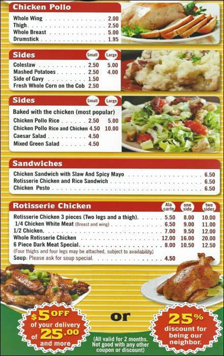 Chicken Pollo Menu, Menu for Chicken Pollo, North Beach, San Francisco ...