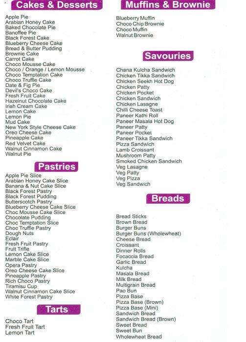 Pudding & Pie Menu, Menu for Pudding & Pie, Paschim Vihar, New Delhi