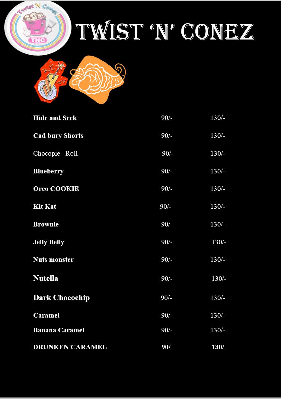Twist N Conez Menu, Menu for Twist N Conez, West Patel Nagar, New Delhi Zomato