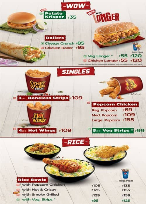 KFC Menu, Menu for KFC, Park Street Area, Kolkata - Zomato