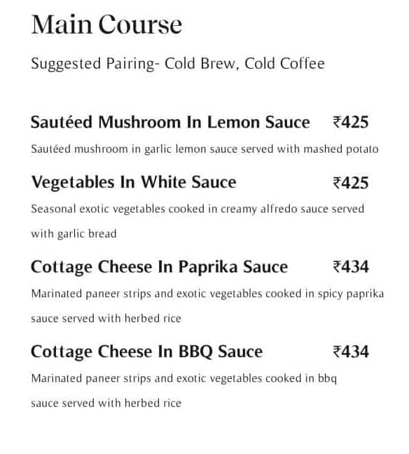 Menu at Roastery Coffee House Jaipur, Jaipur