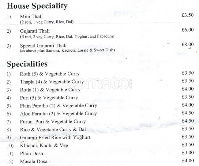 Asher's Africana Menu, Menu for Asher's Africana, Wembley, London