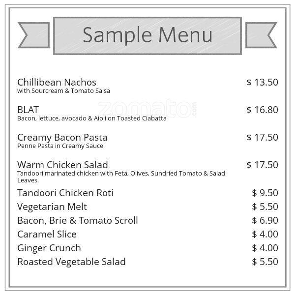 Cafe Du Parc Menu, Menu for Cafe Du Parc, Khandallah, Wellington City