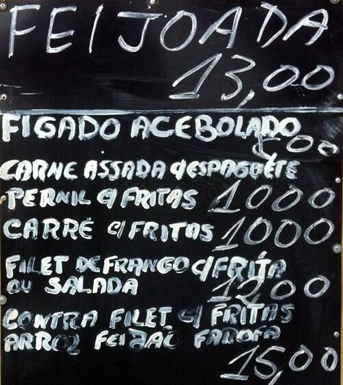 Bar Pra Frente cardápio