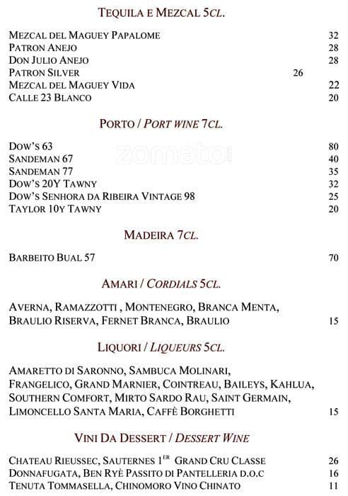 Menu di Bar Mio Caffè 