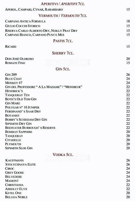 Menu di Bar Mio Caffè 