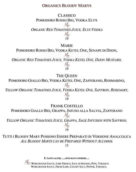 Menu di Bar Mio Caffè 