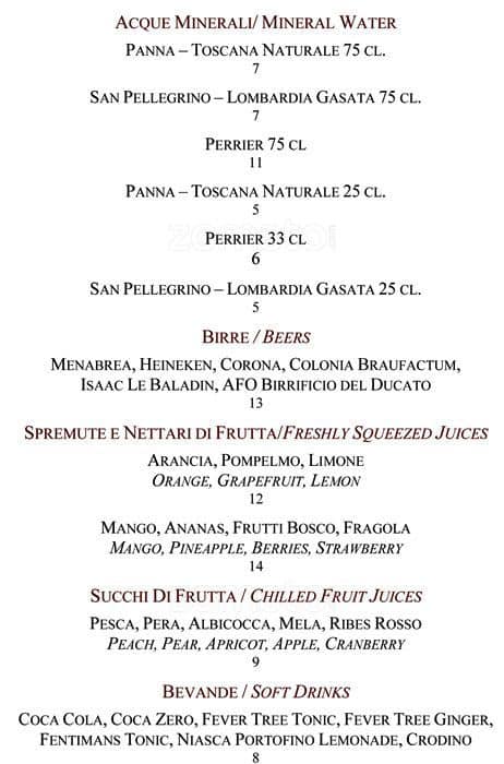Menu di Bar Mio Caffè 