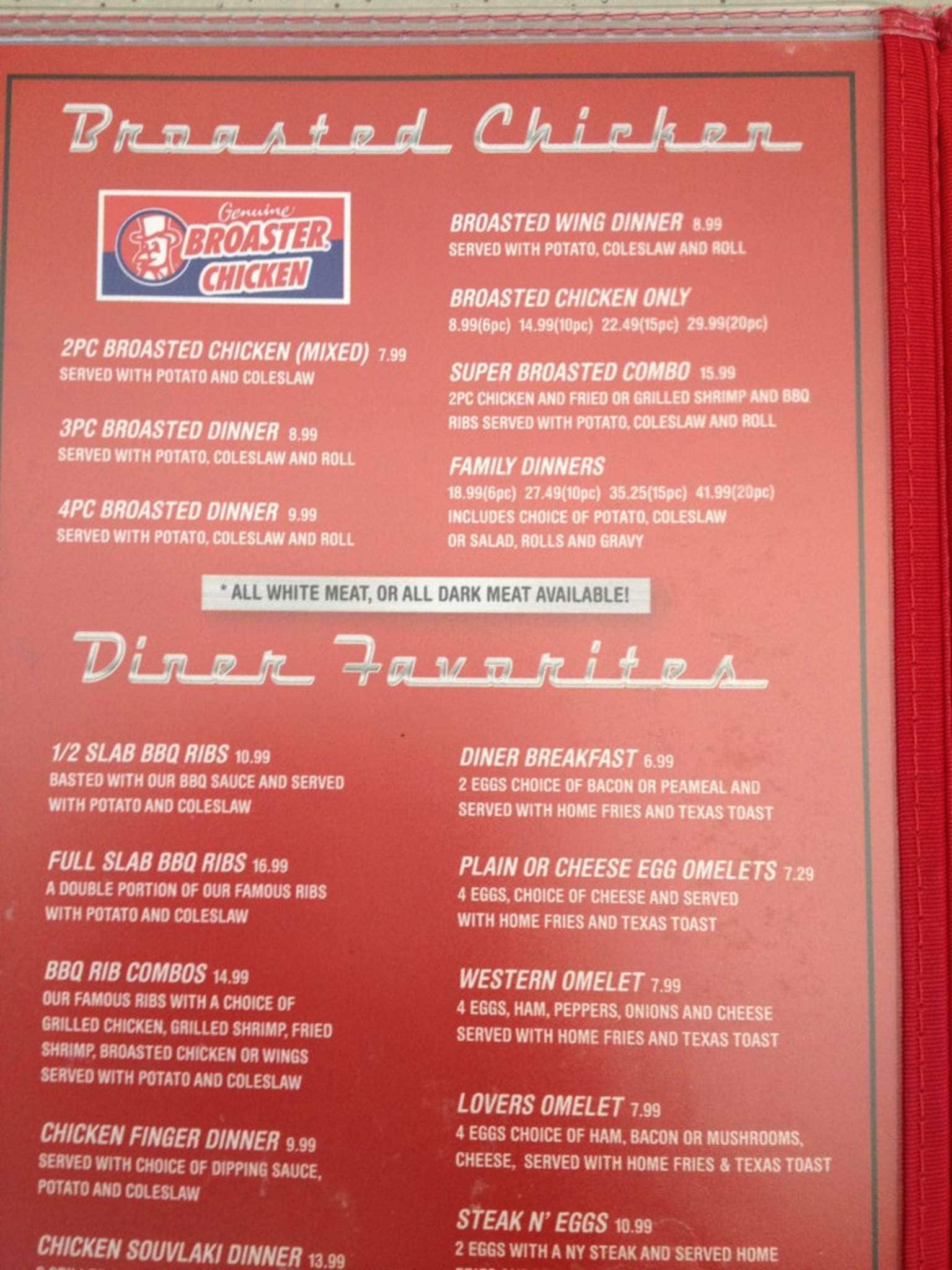 Menu at Michigan Diner (Manning) restaurant, Tecumseh, Manning Rd