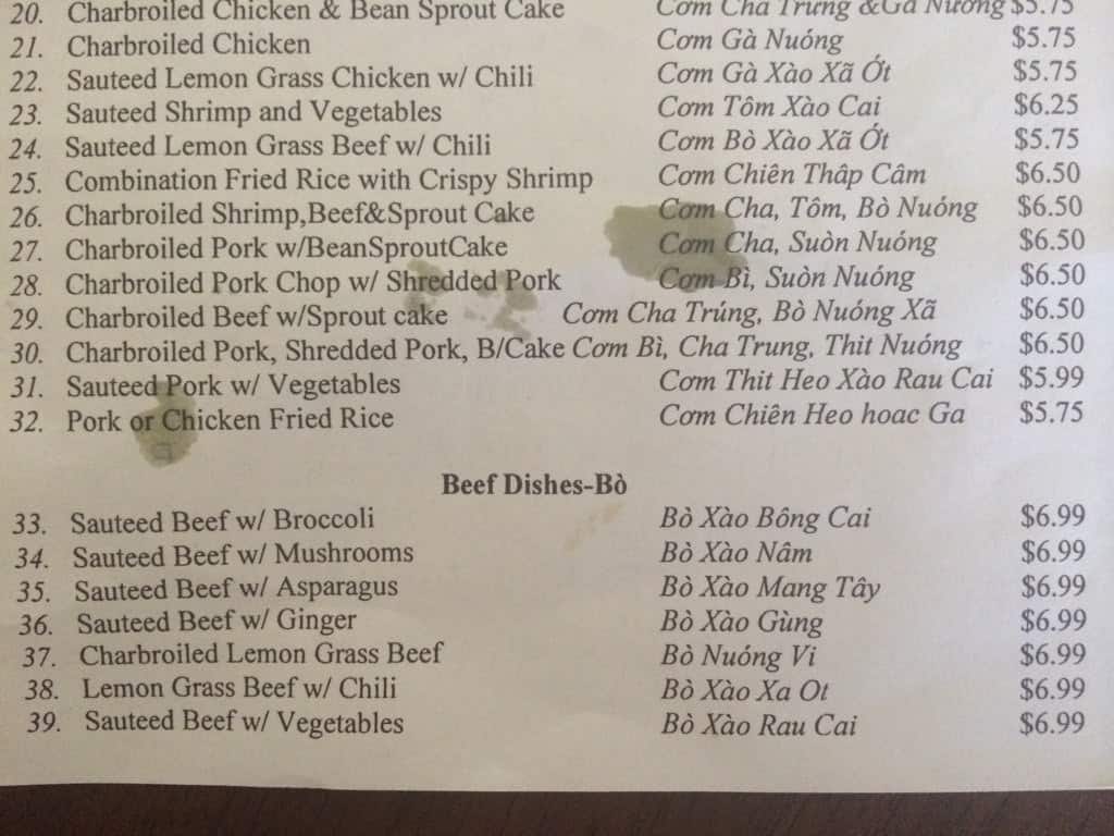 Menu at K T Noodles restaurant, Rocklin
