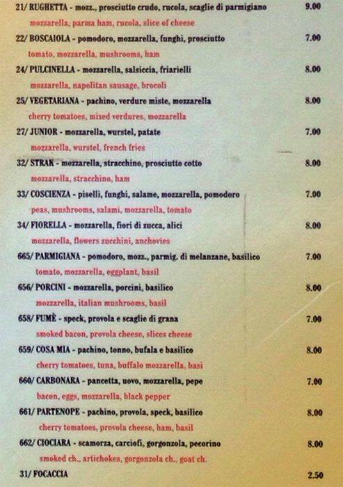 Menu di Osteria Re Sciué 