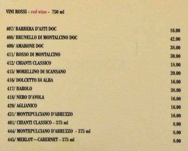 Menu di Osteria Re Sciué 