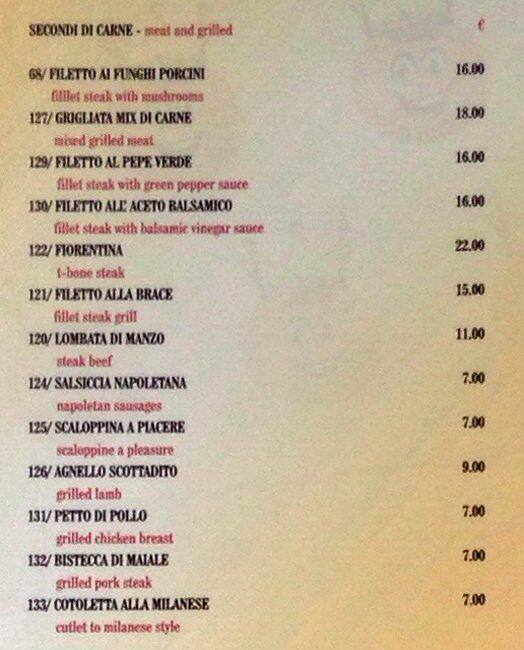 Menu di Osteria Re Sciué 
