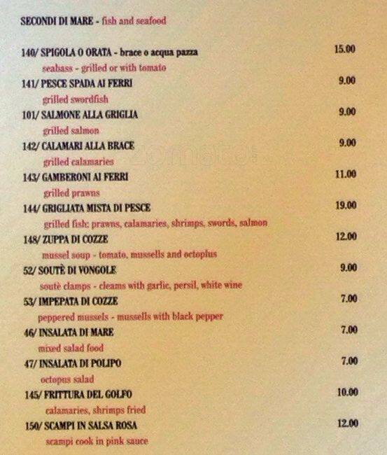 Menu di Osteria Re Sciué 