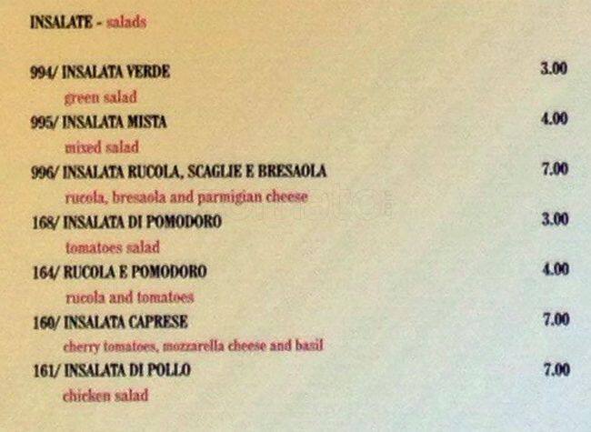 Menu di Osteria Re Sciué 
