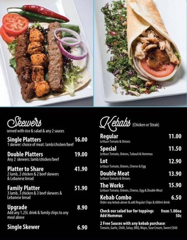 The Kebab Lads Menu, Menu for The Kebab Lads, Armadale, Perth Urbanspoon/Zomato