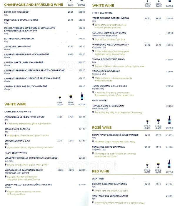 Mercure London Bridge menu