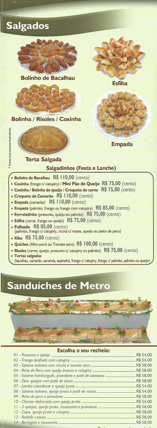 Doceria Guaxupé cardápio