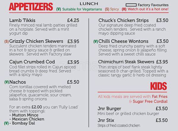 Fargo's Food Factory Menu - Zomato UK