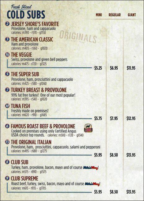 Jersey Mike's Menu, Menu for Jersey Mike's, West San Jose, San Jose - Urbanspoon/Zomato