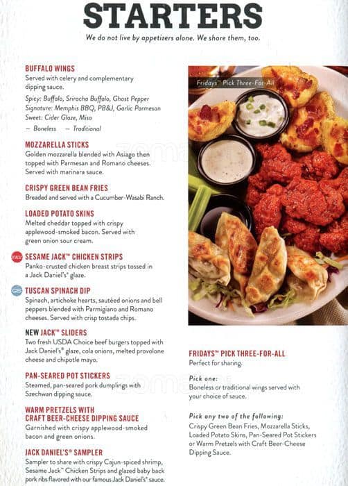 Tgi fridays menu memphis