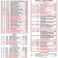 Chen S Garden Chinese Restaurant Menu