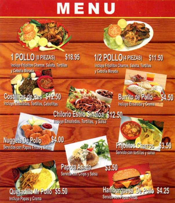 Mr. Pollo Grill Menu, Menu for Mr. Pollo Grill, Westminster, Denver ...