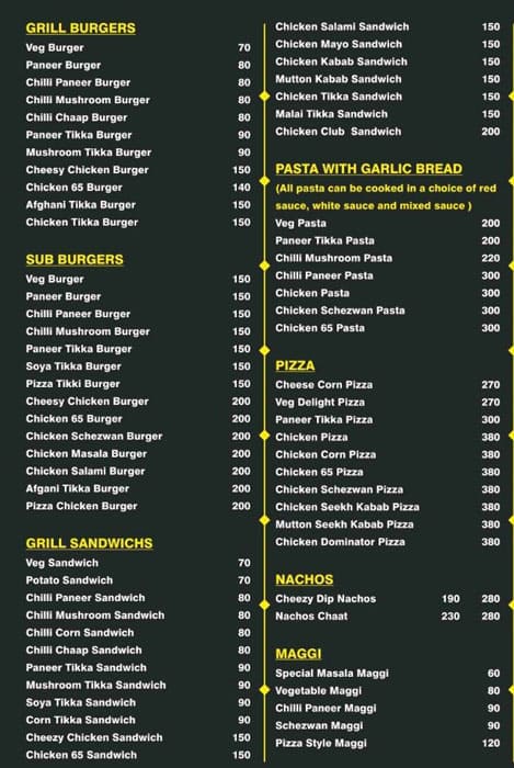 Menu of Sandwich King, Sector 75, Noida