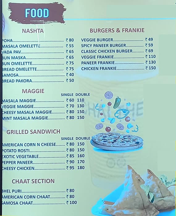 Menu of Chai Thela, Vaishali, Ghaziabad