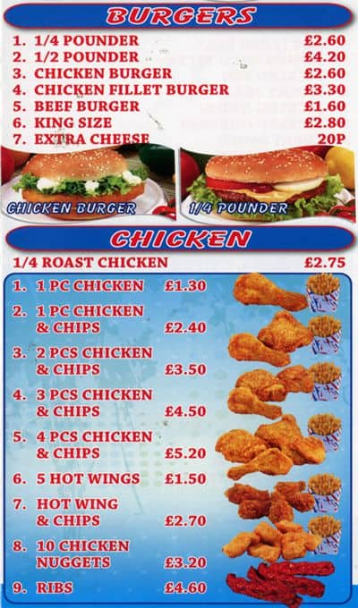 Menu at Hayes Village Fish Bar, Bromley