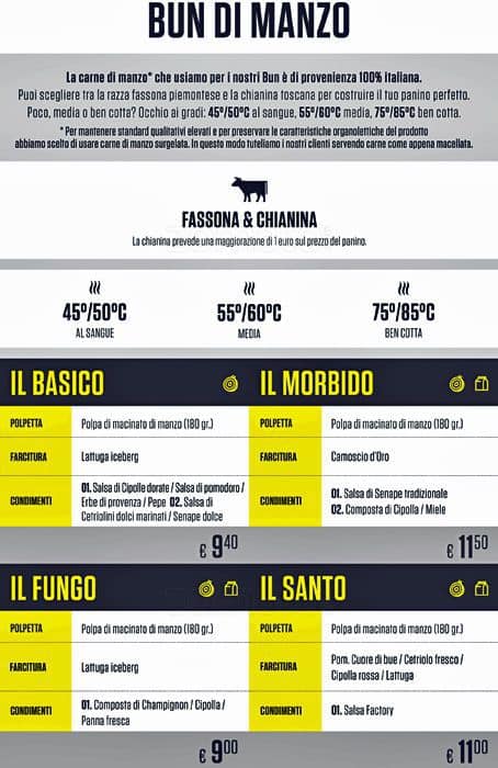 Menu di The Bun Factory 