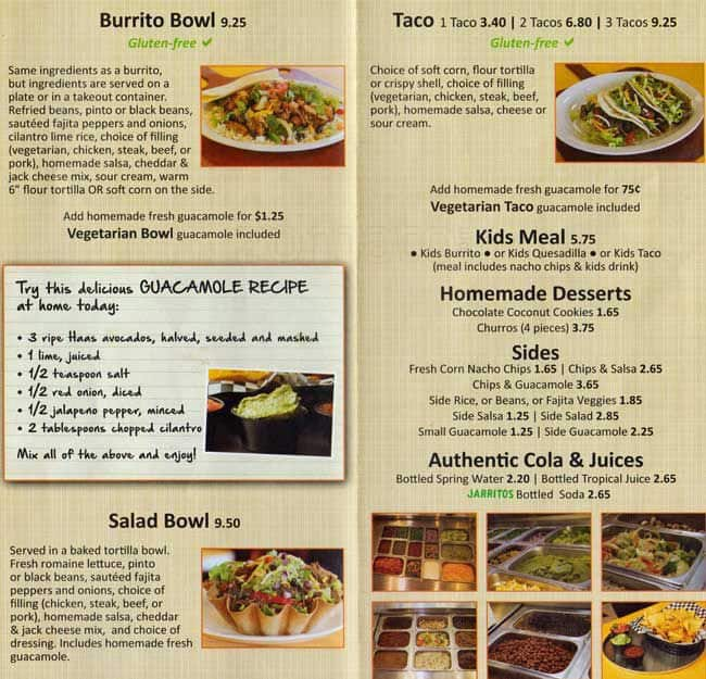 menu-at-burrito-gringo-merivale-restaurant-ottawa-merivale-rd