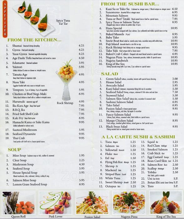 Lista 90+ Imagen Restaurante Asiático - Natural Sushi Menú Lleno