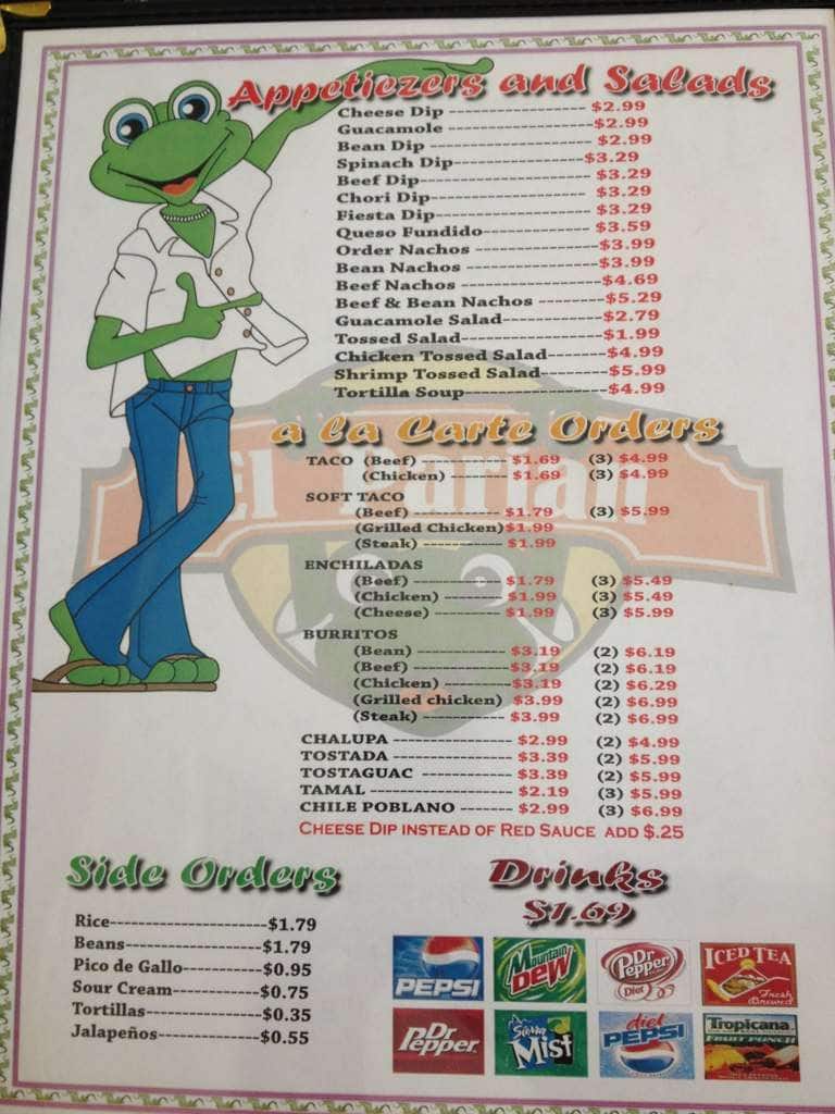 menu-at-el-parian-restaurant-arkadelphia