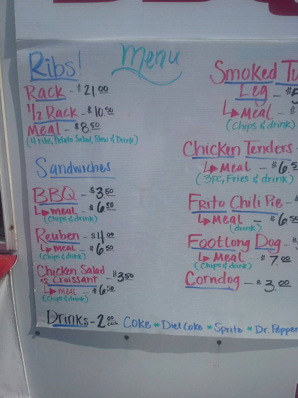 Carta de Cook Shack