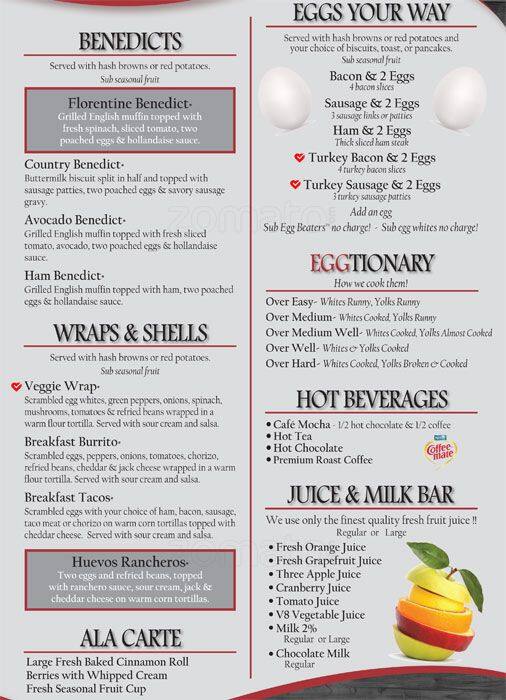 Menu at Kitchen Table Cafe Salmon Creek, Vancouver, NE 134th St 101