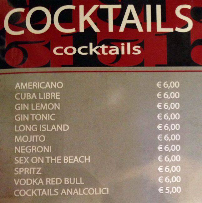 Menu di Novecentotredici Caffetteria Pasticceria Cocktail Bar 