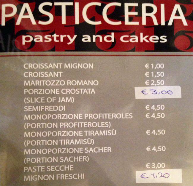 Menu di Novecentotredici Caffetteria Pasticceria Cocktail Bar 
