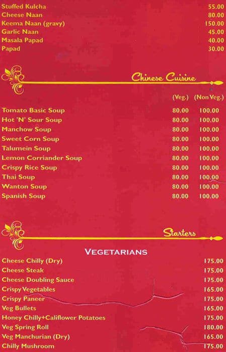 The Punjabi Zaika menu