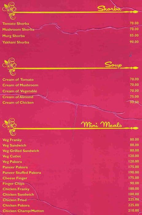 The Punjabi Zaika menu