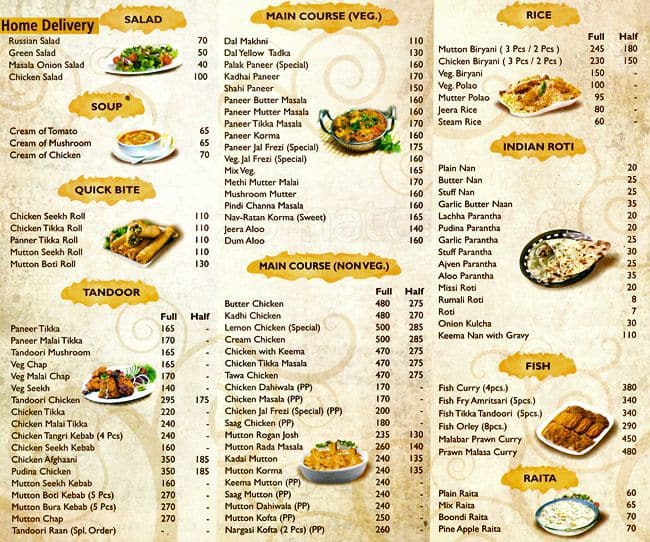 Menu at Dosa corner, New Delhi, 115/2