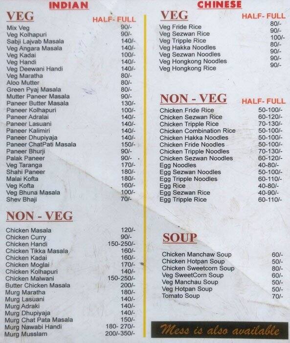 Hotel Viraj Menu, Menu for Hotel Viraj, Kondhwa, Pune - Zomato