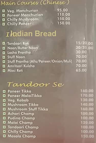 Casino Sweets & Fast Food Menu